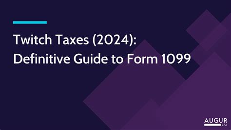 twitch tax documents|Twitch Taxes (2024): Definitive Guide to Form 1099